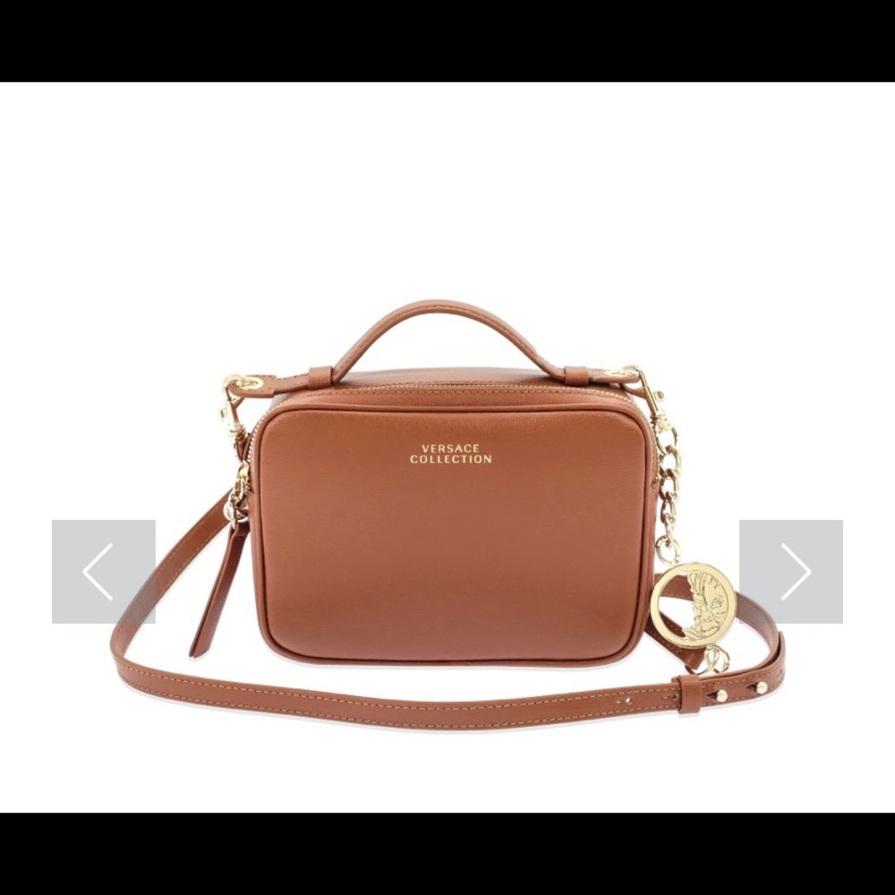 Versace Collection Saddle Shoulder Bag Saffiano